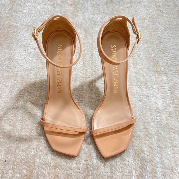 Stuart Weitzman Nudistcurve 100 Smooth Leather Sandals - Picture 8 of 13